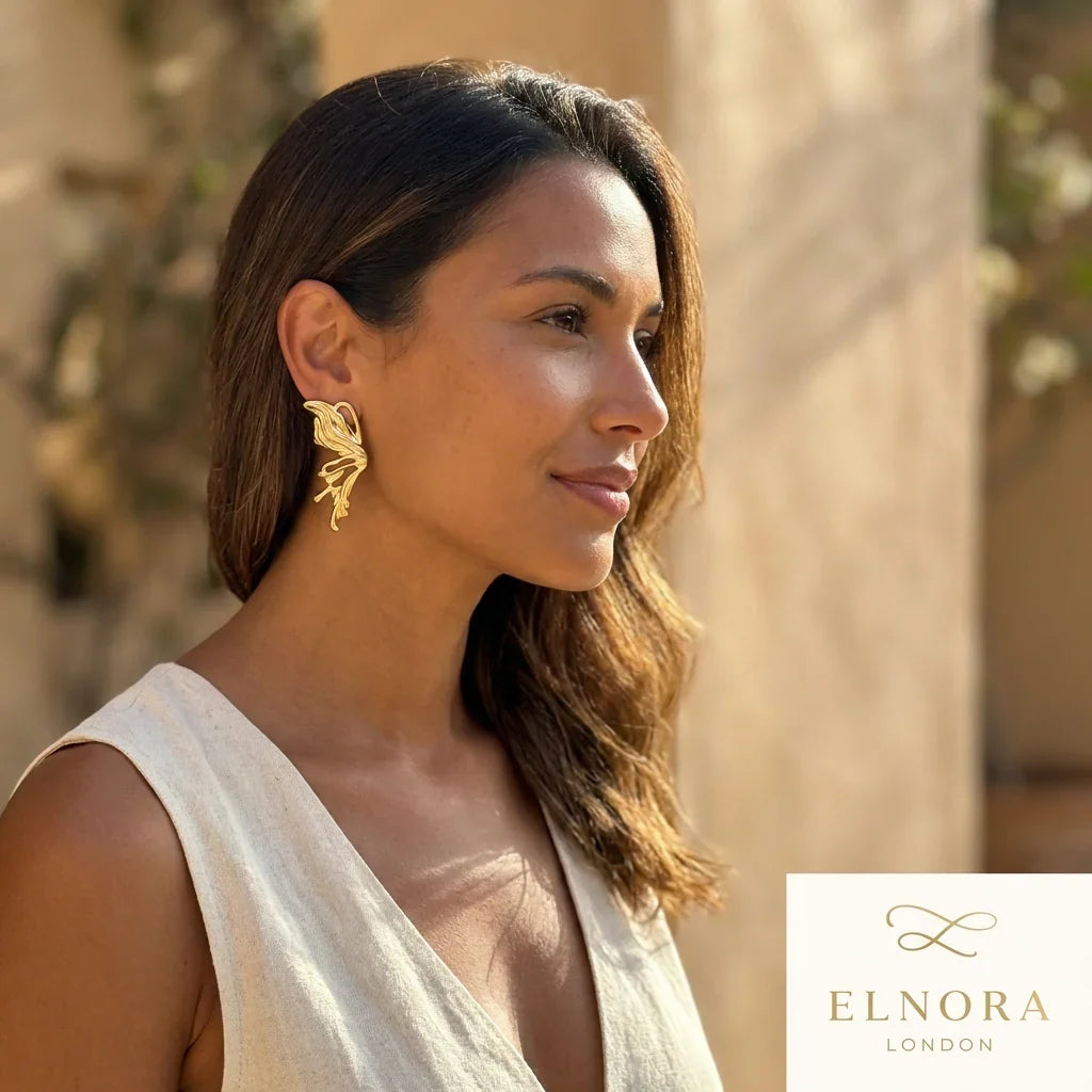 Gold Wing Earrings for Women UK | Gift Guide | Elnora London