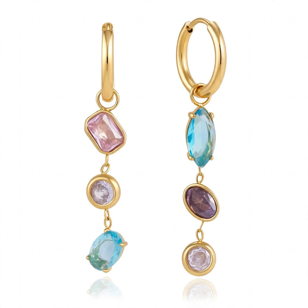 Aurora Prism Mismatched Drop Earrings