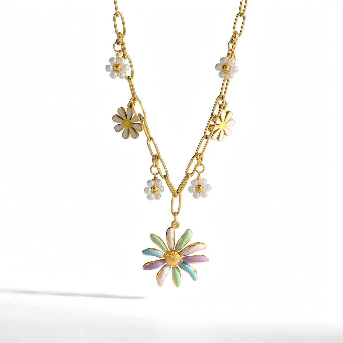 Daisy Garden Charm Necklace