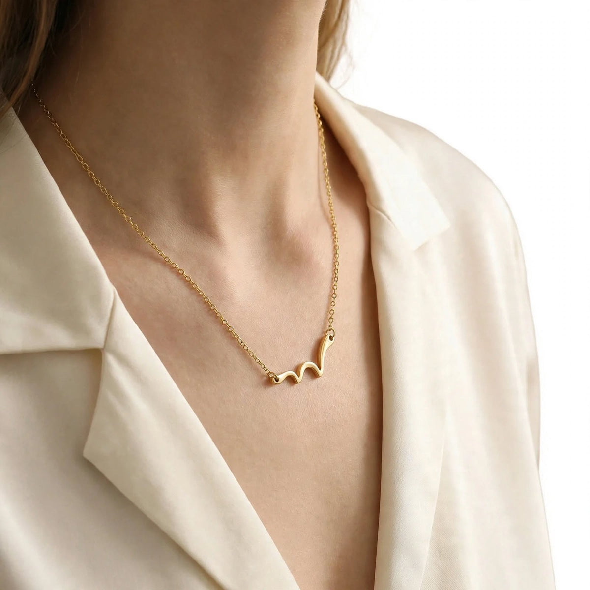 Marina Wave Pendant Necklace
