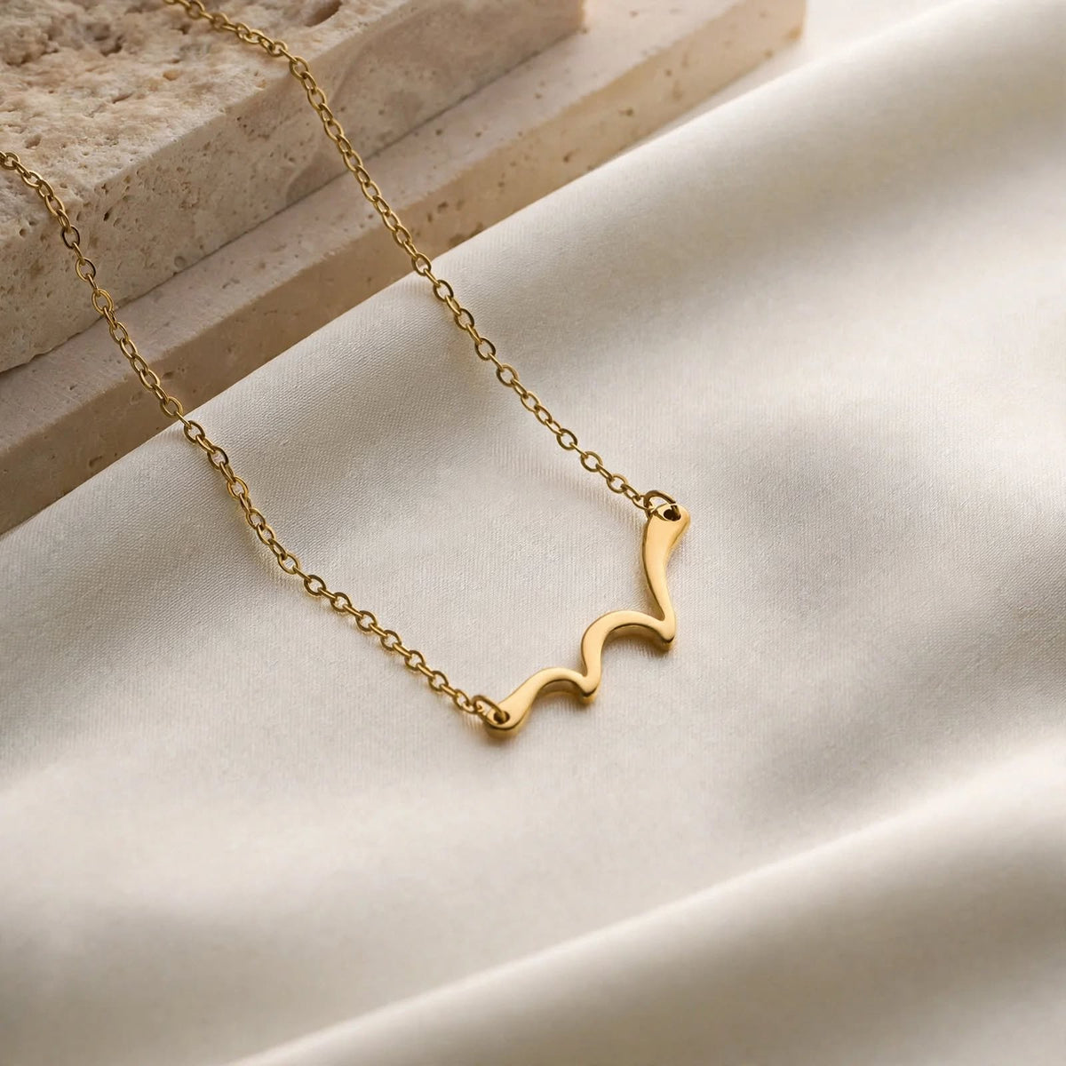 Marina Wave Pendant Necklace