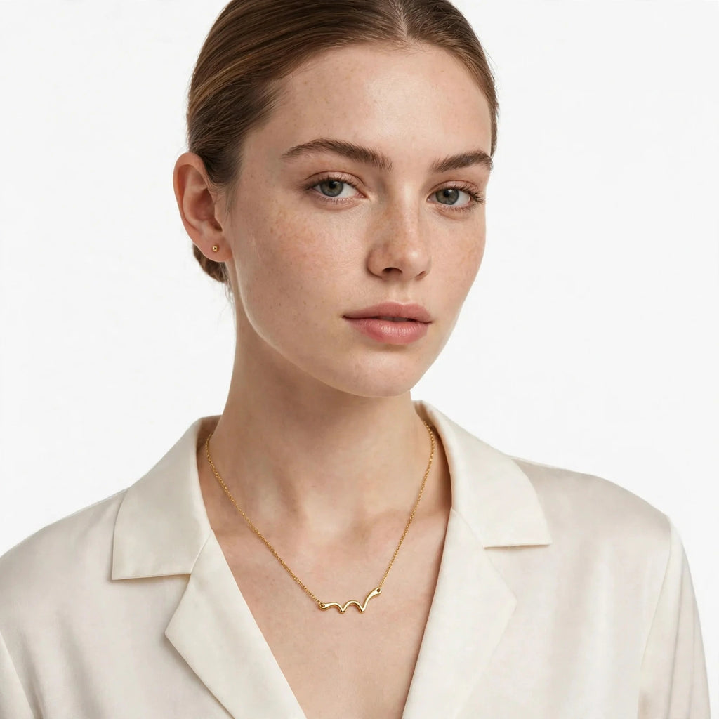Marina Wave Pendant Necklace