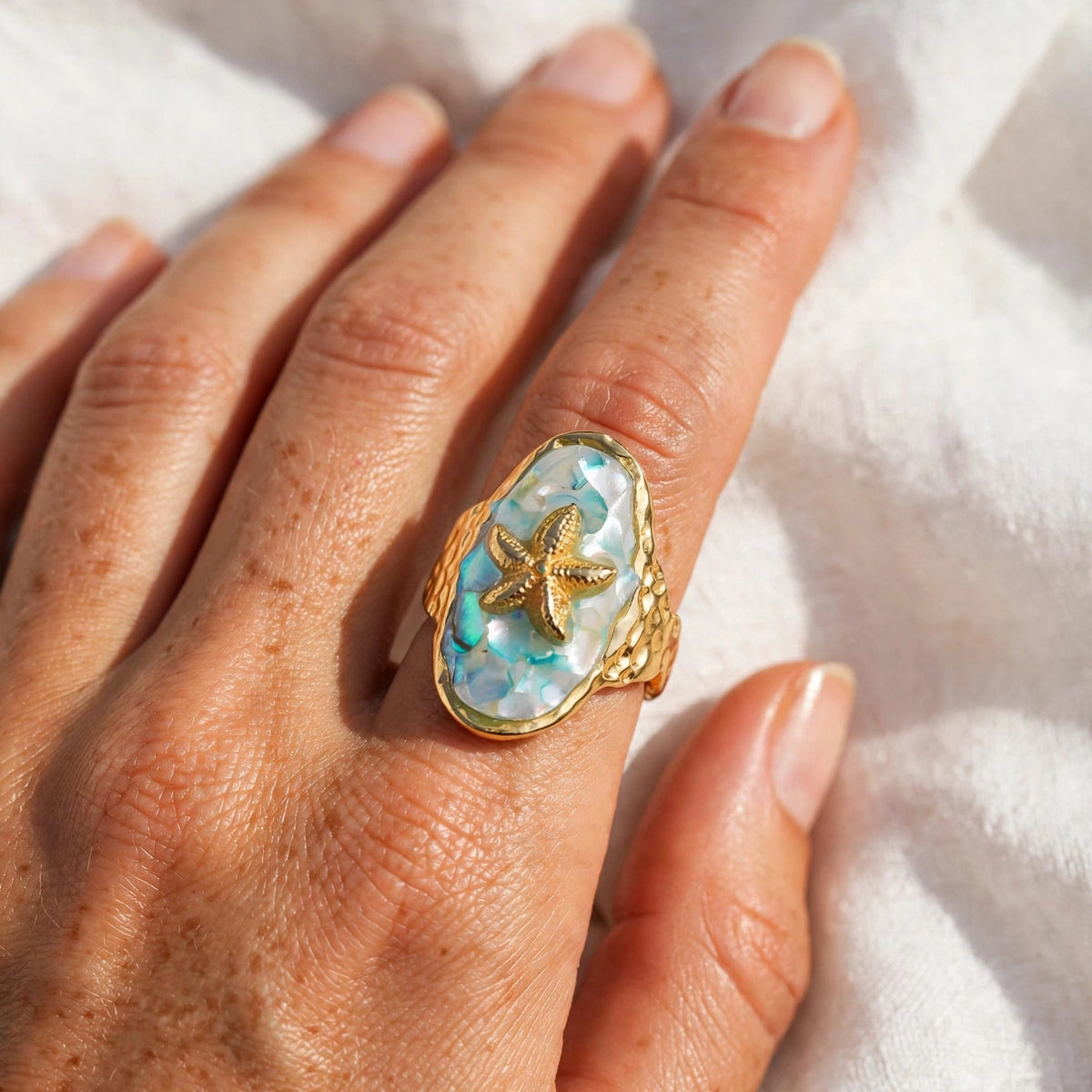 Maris Starfish Shell Open Ring