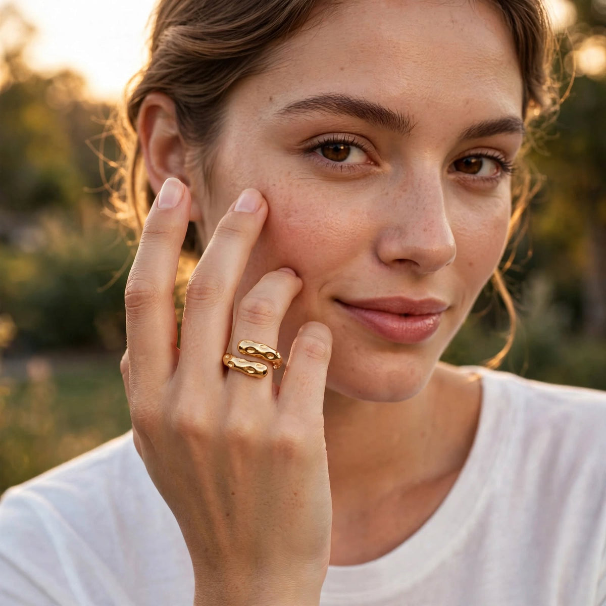 Aurelia Molten Wrap Ring